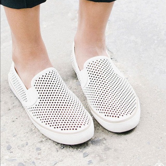 Tory Burch Shoes - Tory Burch White Jesse Perforated Slip-on Sneaker